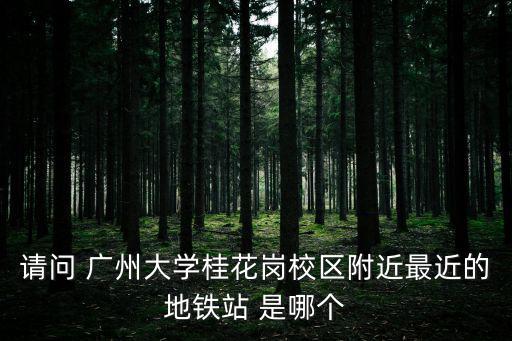 請問 廣州大學(xué)桂花崗校區(qū)附近最近的地鐵站 是哪個