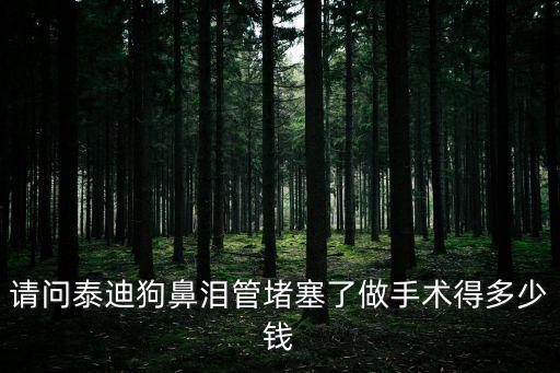 請問泰迪狗鼻淚管堵塞了做手術得多少錢