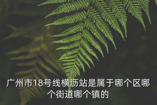 廣州市18號線橫瀝站是屬于哪個(gè)區(qū)哪個(gè)街道哪個(gè)鎮(zhèn)的