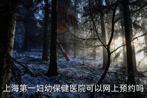 上海第一婦幼保健醫(yī)院可以網(wǎng)上預(yù)約嗎