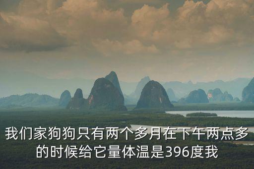 我們家狗狗只有兩個多月在下午兩點多的時候給它量體溫是396度我