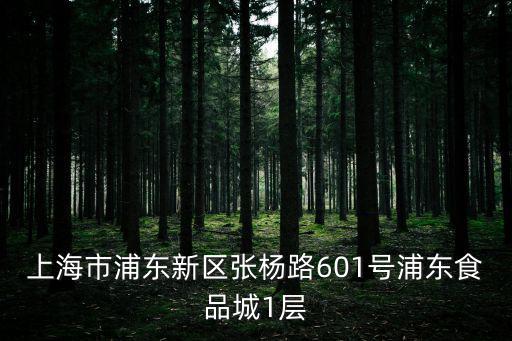 上海市浦東新區張楊路601號浦東食品城1層