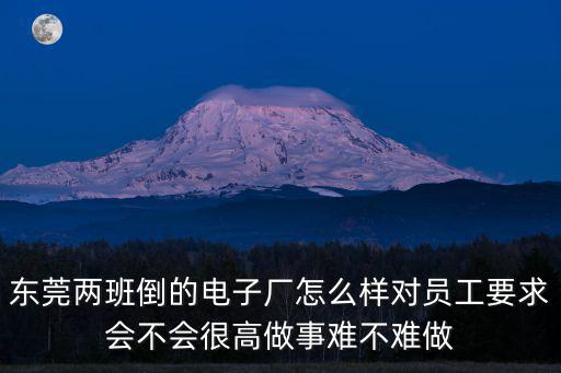 東莞兩班倒的電子廠怎么樣對員工要求會不會很高做事難不難做