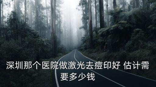 深圳去痘印一般多少錢，深圳那個醫院做激光去痘印好 估計需要多少錢