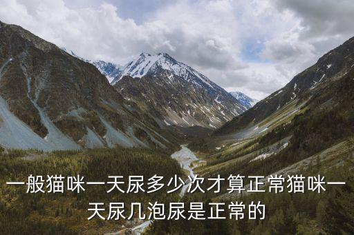 一般貓咪一天尿多少次才算正常貓咪一天尿幾泡尿是正常的