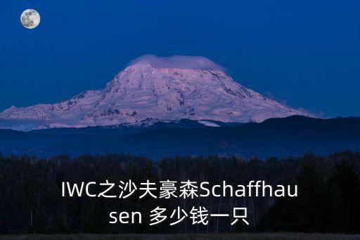 IWC之沙夫豪森Schaffhausen 多少錢一只