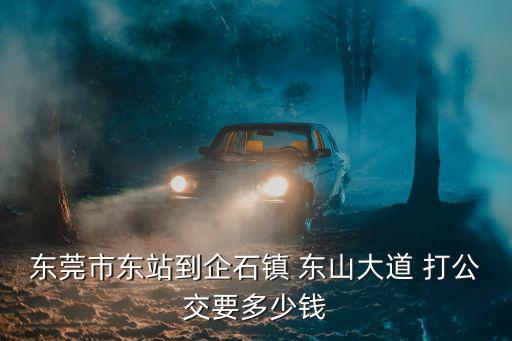 東莞市東站到企石鎮(zhèn) 東山大道 打公交要多少錢