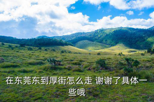 在東莞東到厚街怎么走 謝謝了具體一些哦