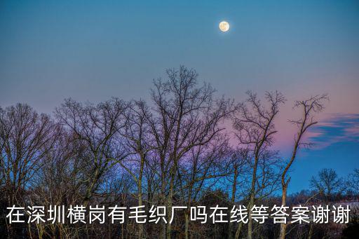 深圳市龍崗區毛織廠，深圳龍崗坑梓毛織廠嗎