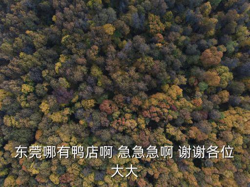 東莞哪有鴨店啊 急急急啊 謝謝各位大大
