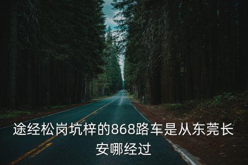 途經(jīng)松崗坑梓的868路車是從東莞長安哪經(jīng)過