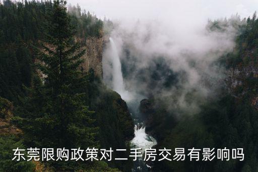 東莞限購政策對二手房交易有影響嗎