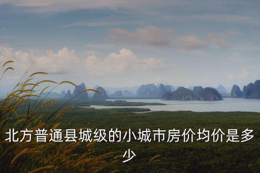 北方普通縣城級的小城市房價均價是多少