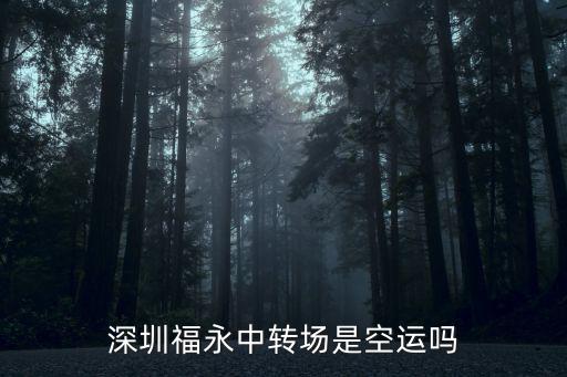 深圳福永中轉(zhuǎn)場(chǎng)是空運(yùn)嗎
