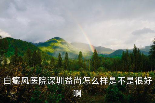 白癜風(fēng)醫(yī)院深圳益尚怎么樣是不是很好啊