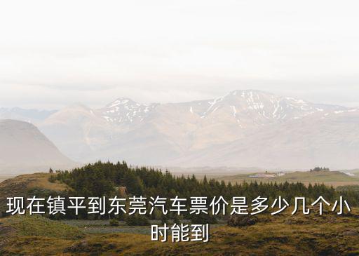 現(xiàn)在鎮(zhèn)平到東莞汽車票價(jià)是多少幾個小時(shí)能到