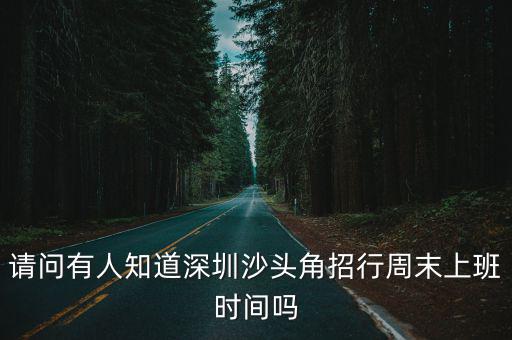 請問有人知道深圳沙頭角招行周末上班時間嗎