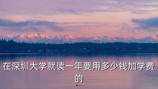 深圳讀大學學費，深圳的大學學生一個月的平均學雜費和生活費是多少