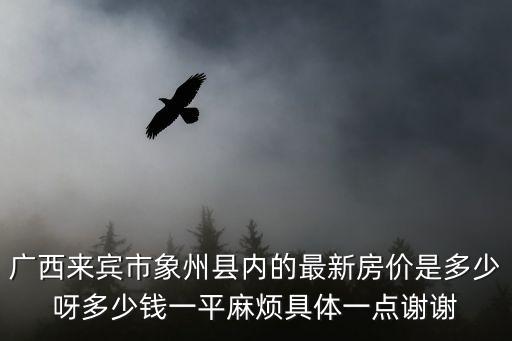 廣西來賓市象州縣內的最新房價是多少呀多少錢一平麻煩具體一點謝謝