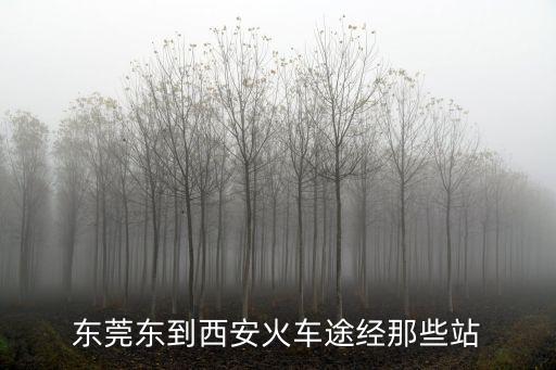 東莞東到西安火車(chē)途經(jīng)那些站