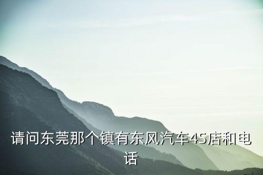 請(qǐng)問(wèn)東莞那個(gè)鎮(zhèn)有東風(fēng)汽車(chē)4S店和電話