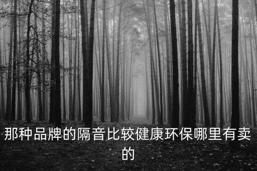 那種品牌的隔音比較健康環保哪里有賣的