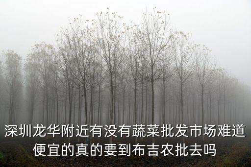 深圳龍華附近有沒(méi)有蔬菜批發(fā)市場(chǎng)難道便宜的真的要到布吉農(nóng)批去嗎