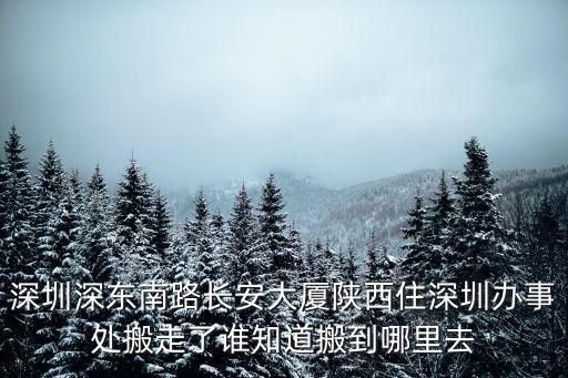 深圳深東南路長(zhǎng)安大廈陜西住深圳辦事處搬走了誰知道搬到哪里去