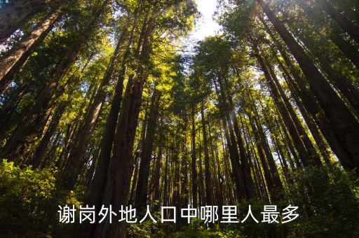 謝崗外地人口中哪里人最多