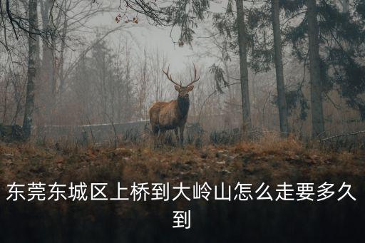東莞東城區上橋到大嶺山怎么走要多久到