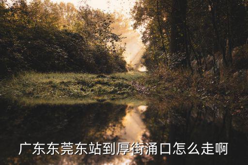 廣東東莞東站到厚街涌口怎么走啊