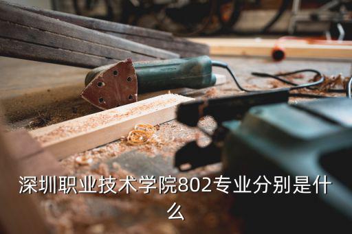深圳職業技術學院802專業分別是什么