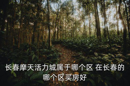 長春摩天活力城屬于哪個區(qū) 在長春的哪個區(qū)買房好