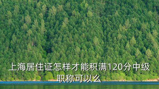 上海居住證怎樣才能積滿120分中級(jí)職稱(chēng)可以么