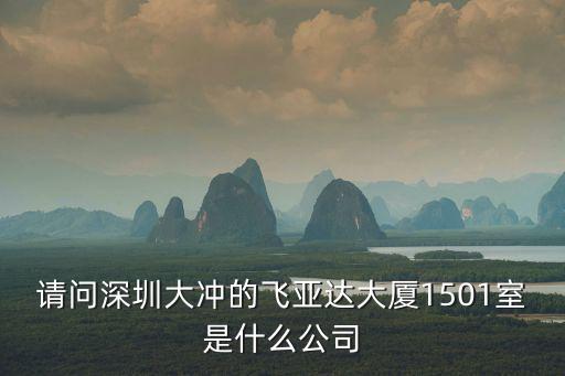 請問深圳大沖的飛亞達大廈1501室是什么公司