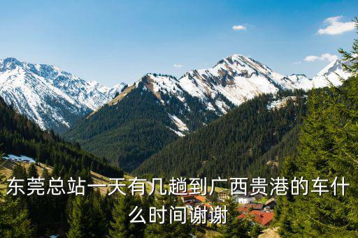 東莞總站一天有幾趟到廣西貴港的車什么時間謝謝