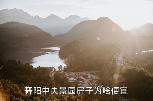舞陽中央景園房子為啥便宜