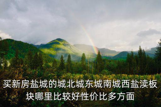 鹽城市哪個(gè)地方房?jī)r(jià)便宜，買(mǎi)新房鹽城的城北城東城南城西鹽瀆板塊哪里比較好性價(jià)比多方面