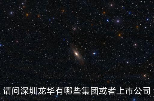 請(qǐng)問深圳龍華有哪些集團(tuán)或者上市公司
