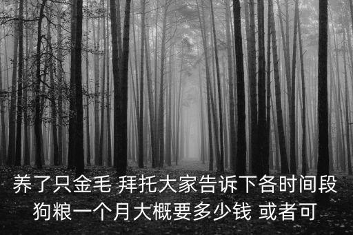 金毛幼犬糧多少錢，養金毛犬的狗糧買那種多少錢