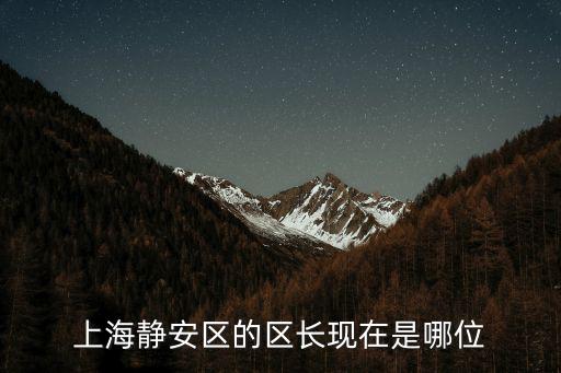 上海靜安區的區長現在是哪位