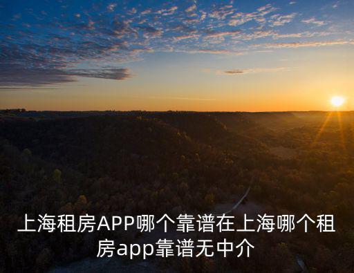 上海租房APP哪個(gè)靠譜在上海哪個(gè)租房app靠譜無中介