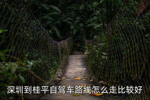 深圳到桂平自駕車路線怎么走比較好