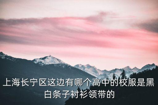 上海長寧區這邊有哪個高中的校服是黑白條子襯衫領帶的