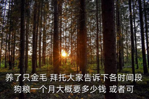 養(yǎng)了只金毛 拜托大家告訴下各時(shí)間段狗糧一個(gè)月大概要多少錢 或者可