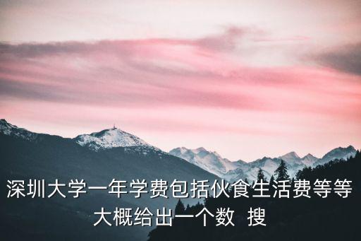 深圳大學一年學費包括伙食生活費等等大概給出一個數  搜
