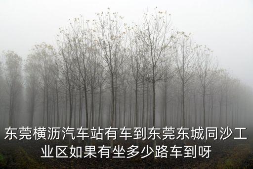 東莞公交817路，東莞橫瀝汽車站有車到東莞東城同沙工業(yè)區(qū)如果有坐多少路車到呀