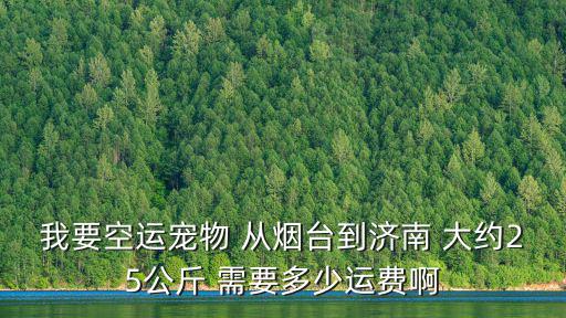 我要空運寵物 從煙臺到濟南 大約25公斤 需要多少運費啊