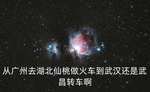 從廣州去湖北仙桃做火車到武漢還是武昌轉車啊