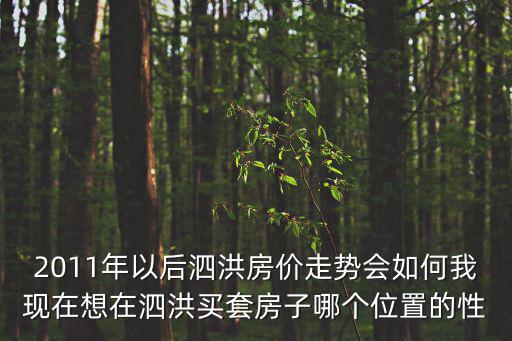 2011年以后泗洪房?jī)r(jià)走勢(shì)會(huì)如何我現(xiàn)在想在泗洪買套房子哪個(gè)位置的性